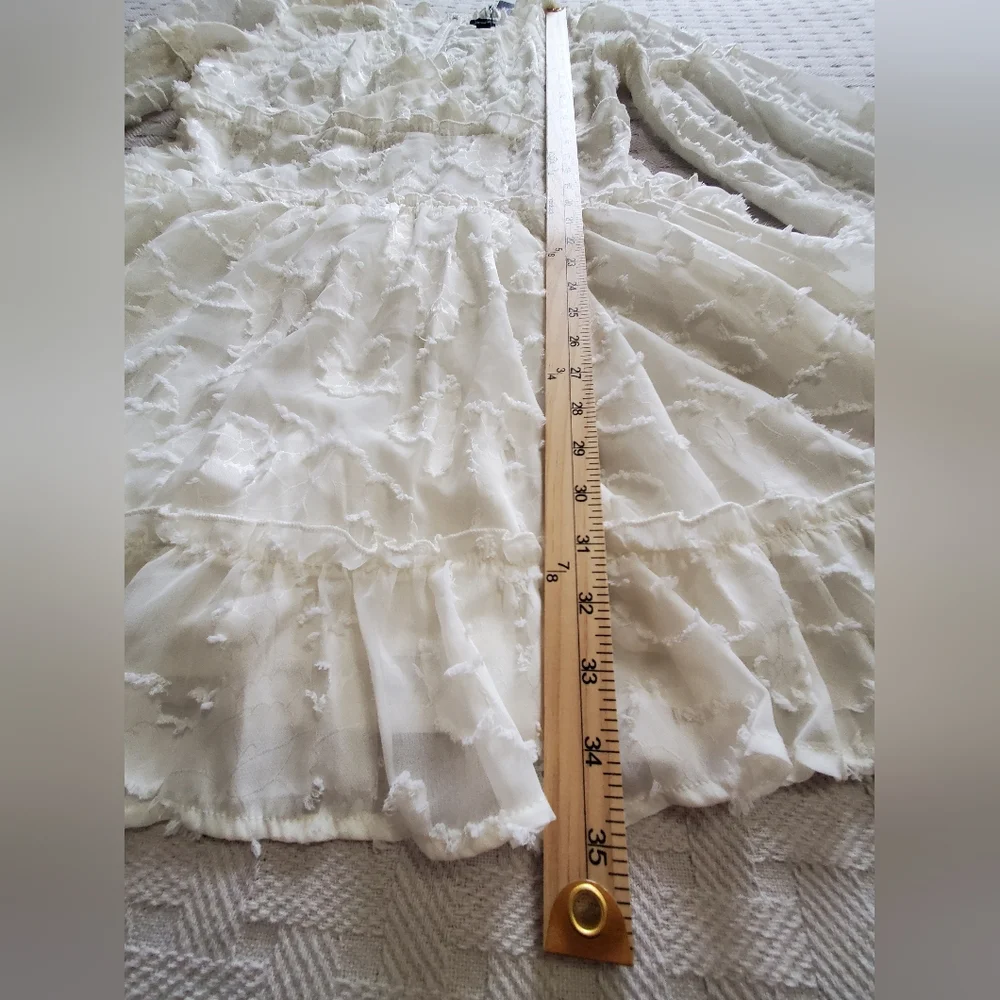 Boohoo Boho Petite Burnout Frill Mini Dress NWT - Picture 9 of 16